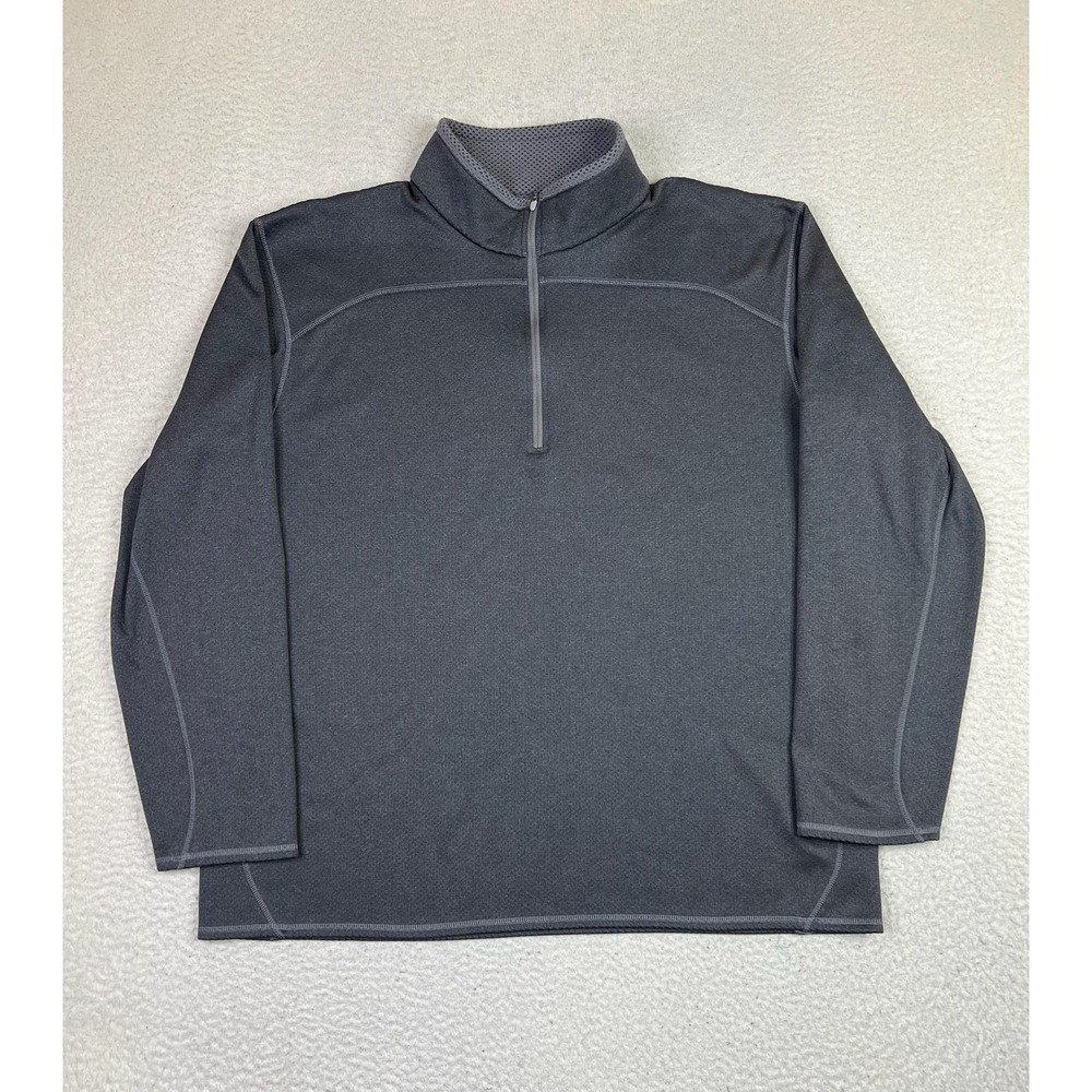 Cabela's Pullover Mens XL Gray Quarter Zip Performance Fleece Sweater Outdoors